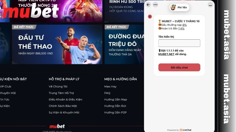 Những lưu ý khi liên hệ MUBET
